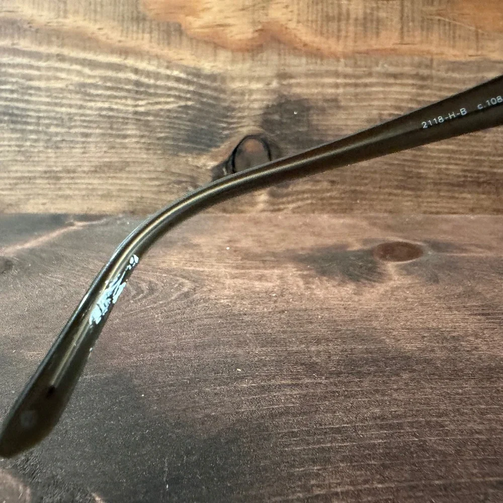 Chanel Eyeglass FRAME ONLY Gunmetal Brown Crystal Pearl CC Logo 50-16-135
